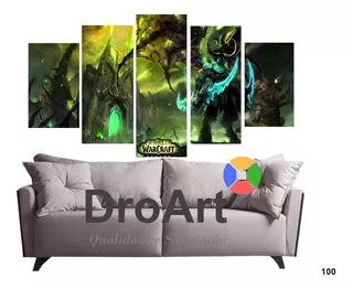 Quadro 5 Peça Capa World Of Warcraft Legion Oferta Especial