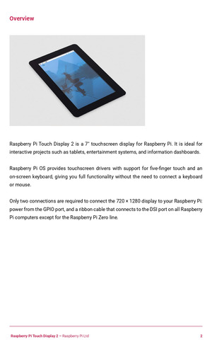 Pantalla Tactil Raspberry Pi Touch V2 7 PuLG. 720x1280