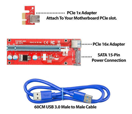 Sata Pcie Desarrollado Ver 007 16x A 1x Desarrollado Adaptad