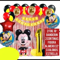 Comprar Mickey Mouse Globos Combos Número Cortina