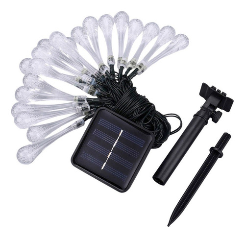 Q Cadena De 30 Linternas Solares Led En Forma De Lágrima