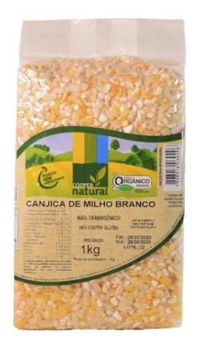 Canjica De Milho Branco Orgânico Coopernatural 1kg