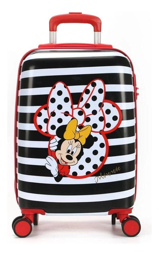 Mala Malinha Infantil Escolar Minnie Mouse 4 Rodinhas