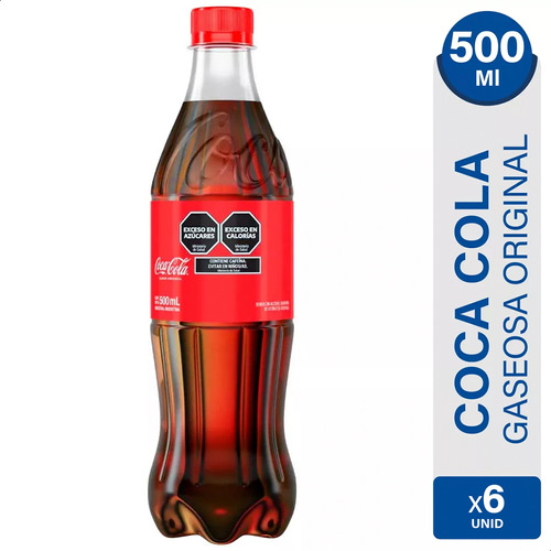 Gaseosa Coca Cola Sabor Original Pack X6 Unid - 01mercado