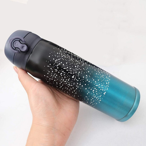 Termo Vaso Para Bebidas Starry Sky Acero Inox Doble Pared Color Azul