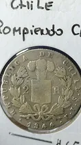 Comprar Antique, 2 Reales De Plata , Chile Año 1844