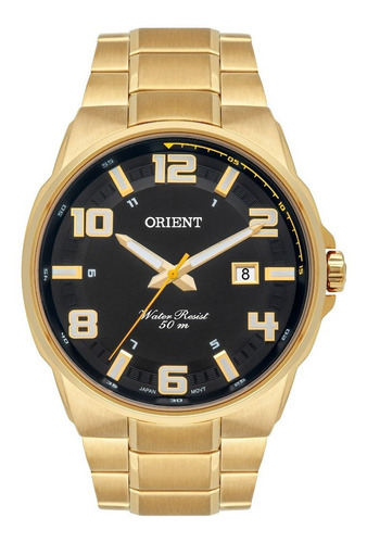 Relógio Orient Masculino Dourado Sport Mgss1186 P2kx