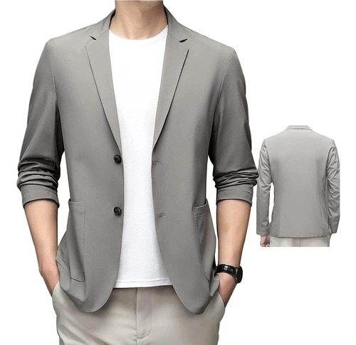 Chaqueta De Traje Ligera De Verano Para Hombre, Seda