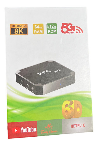 Tv Box Smart Tv Rpc Mini 8k Ultra Hd/64gb Ram/521gb Rom/ 6d