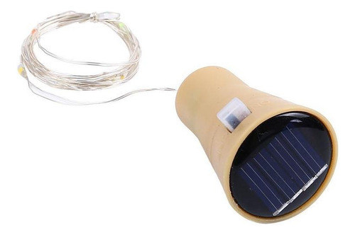 Tapón Solar Para Botella De Vino, 12 Luces De Cadena R