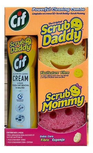 Scrub Daddy Scrub Mommy + Cif - Crema De Limpieza Multiusos