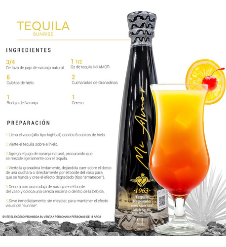 Tequila Especial Reposado Dorado Mi Amor 700ml