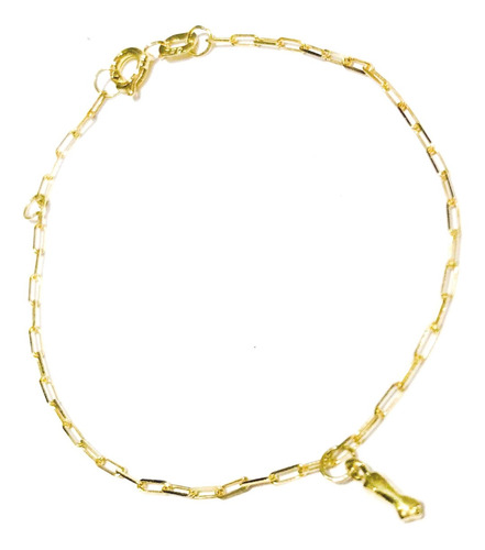 Pulseira Infantil Figa Figuinha Em Ouro 18k Unissex Full