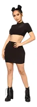 Comprar Conjunto Mujer Sexy Pollera + Top Polera Moda Tendencia 