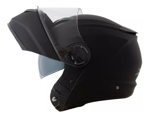 Imagem 3 de 4 de Capacete para moto escamoteável Norisk Force preto-fosco monocolor tamanho 56