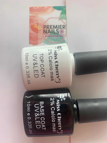 Imagen 1 de 1 de Duo Base Y Top Coat Miss Cherry Gel Semipermanente Uñas