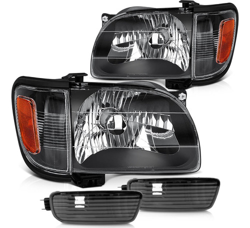 Toyota Tacoma 2001 2004 Faros Cuartos Fondo Negro 2003 2002