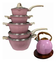 Comprar Set De Ollas Suprema En Revestimiento En Mármol 11 Pcs T\u002Fv