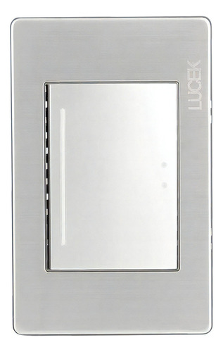Placa Lucek Metal 1 Apagador Escalera Anonizado Color Plata