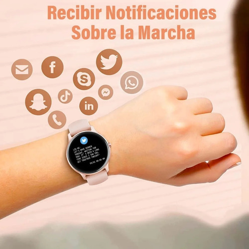 Imagen 6 de 7 de Smartwatch Para Mujer, Reloj Inteligente, Reloj Bluetooth