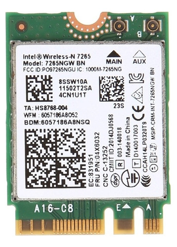 Para Intel Wireless-n 7265 7265ngw Dual Band Ban 2x2 Wi