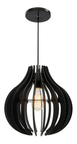 Luminária lustre de teto Poptem Ana Maria Braga cor preto 110V/220V