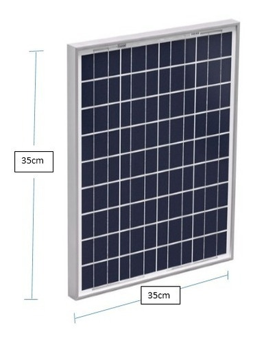 Panel Solar 15w 35cm X 35cm X 1.7cm 18v 1a