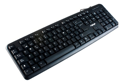 Teclado Noganet QWERTY NKB-78011 español color negro