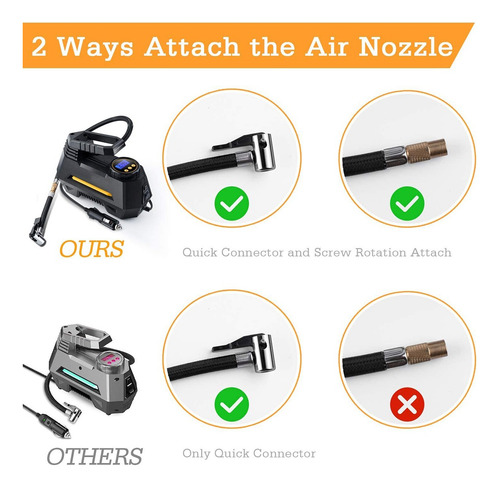 Compresor De Aire Portátil Calgary Para Vehículos 12v Negro