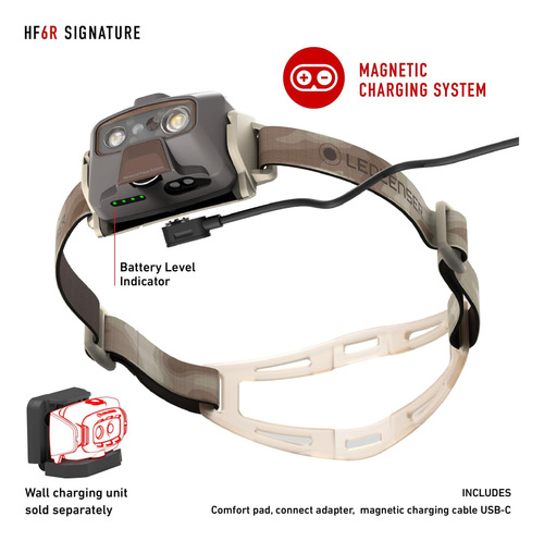 Ledlenser Hf6r Signature Hands Libre, Faro Recargable, Al