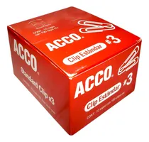 Comprar 10 Cajas De Clips Estándar No. 3 Acco 100 Clips En C\u002Fu