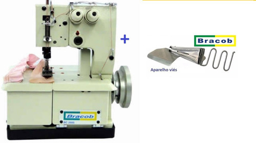 Galoneira Semi Industrial Bracob 2 Agulhas 110v+ Viés Cor Branco 110V