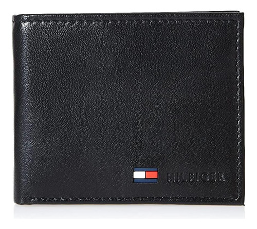 Billetera Tommy Hilfiger Billetera Plegable Delgada - Negro