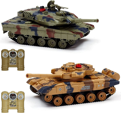 Rc Battle Tank Set, Escala 124 2.4g Control Remoto T90 ...