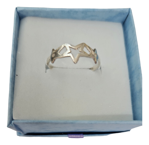 Anillo De Plata Estrellas