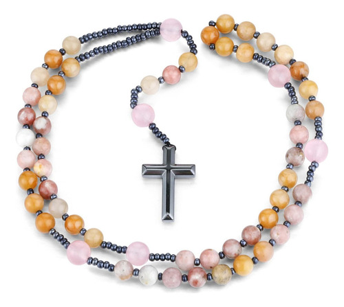 Rosario Católico, Colgante Crucifijo Para Mujer Y Hombre. Z