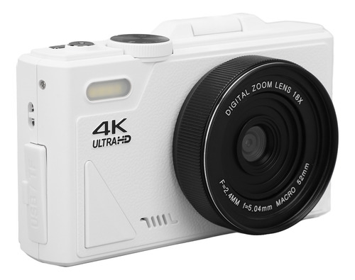 Cámara Digital Retro, 4k, 64 Mp, Uhd, Zoom 18x, Enfoque Auto
