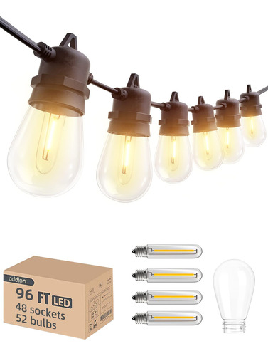 Addlon Cadena De Luces Led Para Exteriores De 96 Pies (2 Pie