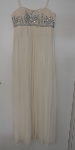 Vestido Largo De Fiesta Blanco Importado Usa