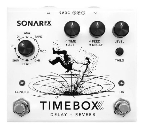 Pedal de Efecto SonAr fx Timebox - Delay + Reverb - Blanco
