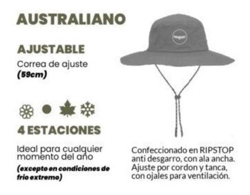 Imagen 6 de 6 de Sombrero Gorro Australiano Trown - Colores - Calidad