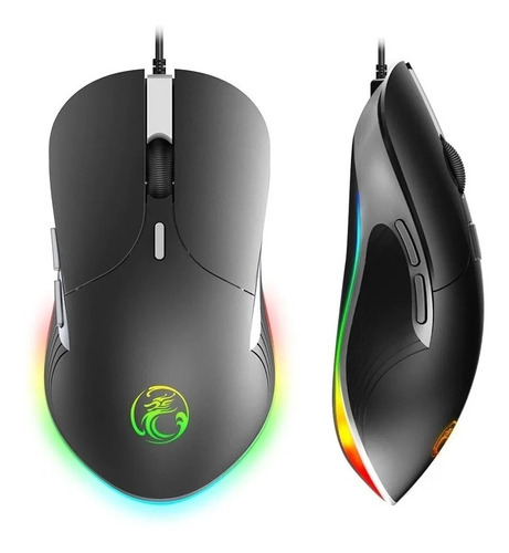 Mouse Gamer X6 Rgb 6 Botões Cabo Reforçado 1,80mts Led Cor Preto