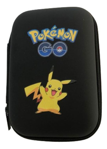 Estuche Pikachu Negro Para Cartas Pokemon, Para 50 Cartas