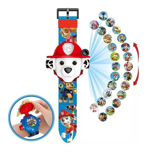 Reloj Proyector De 24 Imágenes Paw Patrol Increíble 