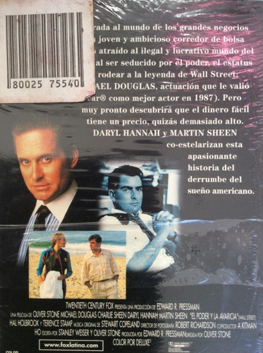 Vhs El Poder Y La Avaricia - Wall Street - Michael Douglas (Usado)