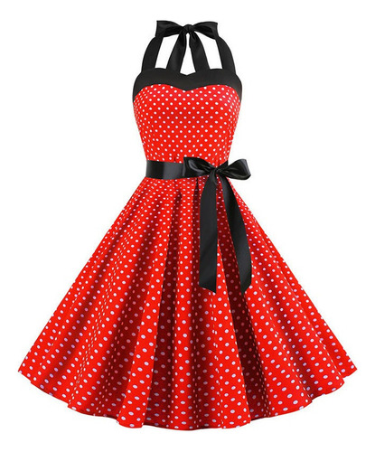 U Vestido Halter Gothic Pin Up Rockabilly De Los Años 50 Y 6