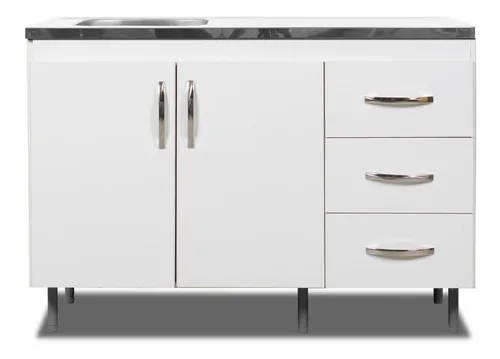 Bajo Mesada 1.20 Mts Mueble De Cocina 2 Puertas 3 Cajones