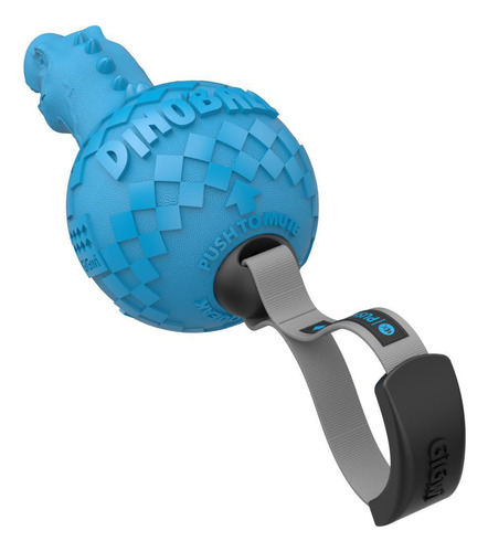 T-rex Dinoball Com Squeaker Push To Mute Para Cão Azul Claro