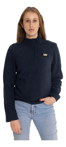 Polar Mujer Microfleece Quarter Zip Azul Cat