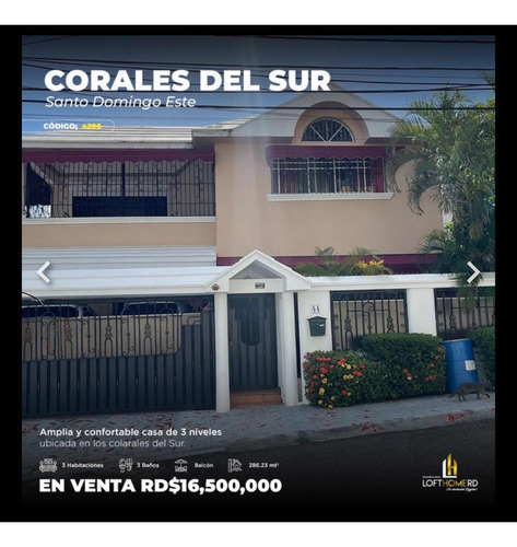 Se Vende Amplia Casa 2 Niveles Con Patio En Corales Del Sur